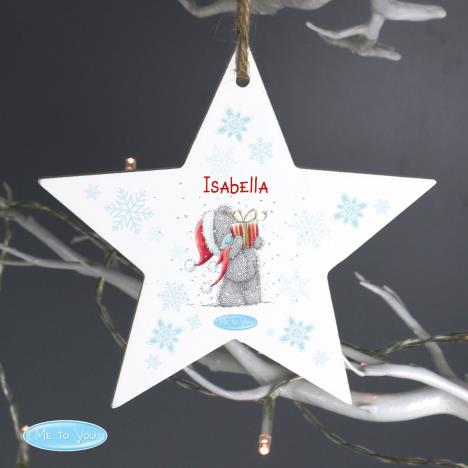 Personalised Me to You Wooden Star Christmas Decoration Extra Image 1